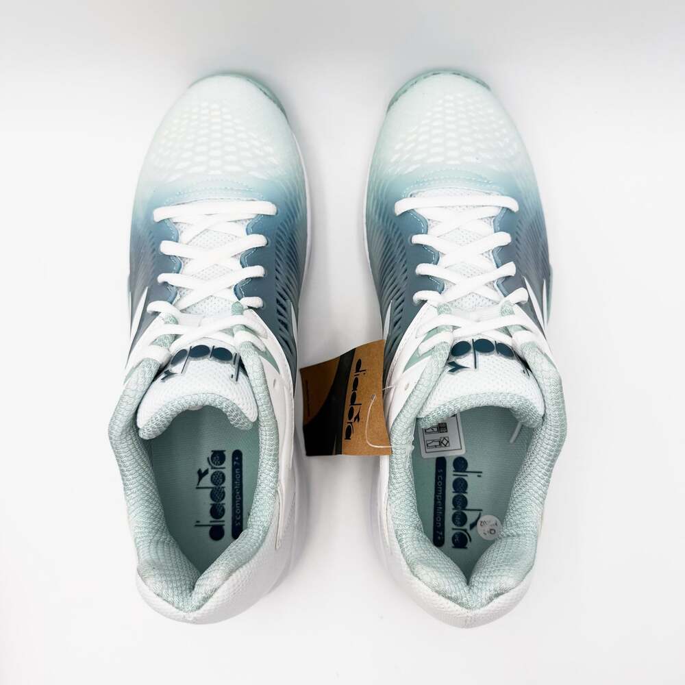 Diadora Womens Speed Competition 7+ AG Tennis Shoes Size 10 EU 41 Blue White NWT - Picture 10 of 14